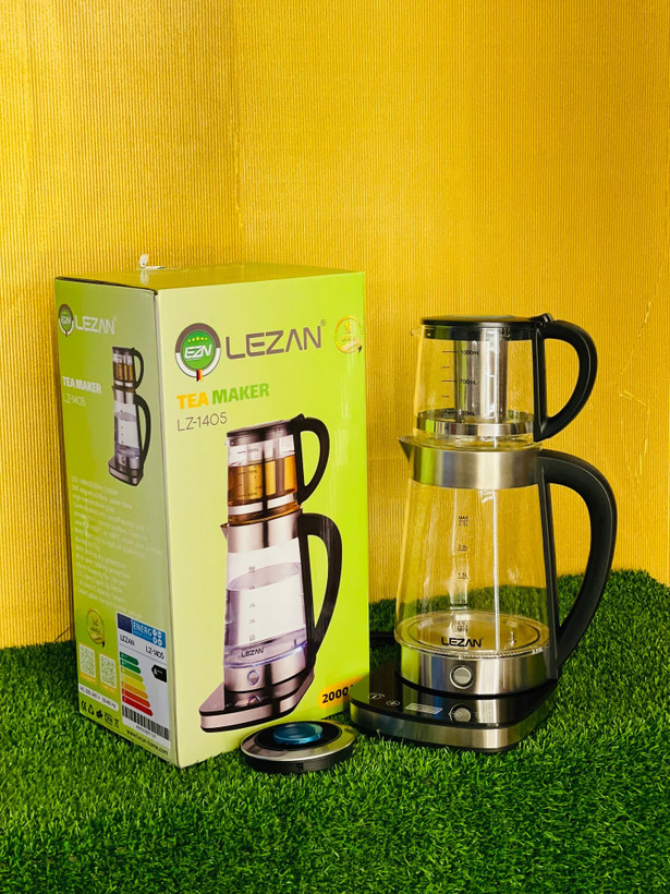 چای ساز لیزان روهم مدل LZ1405 ظرفیت ۲.۵ لیتر با کتری استیل زد زنگ