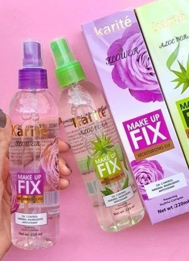 اسپری فیکس آرایش karite مدل flower گل رایحه بنفش