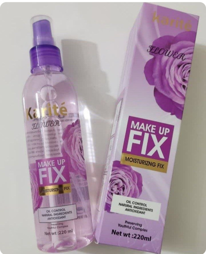 اسپری فیکس آرایش karite مدل flower گل رایحه بنفش
